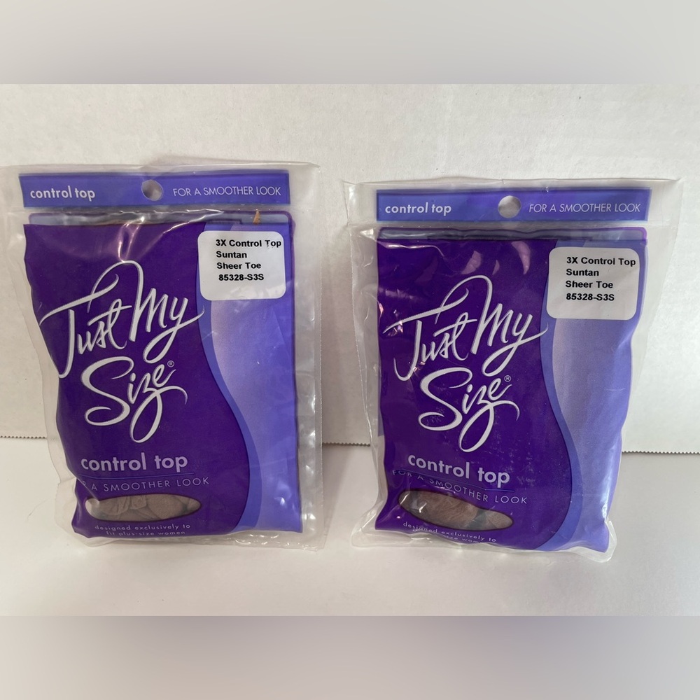 Just My Size Control Top Suntan Pantyhose Size 3X